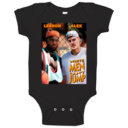 Lebron James Alex Caruso White Man Can't Jump Parody Baby One Piece