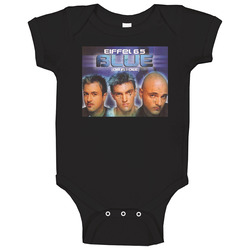 Blue Eiffel 65 One Hit Wonders Single Cover Distressed Look Fan Baby One Piece Blue Eiffel 65 One Hit Wonders Single Cover Distressed Look Fan Baby One Piece