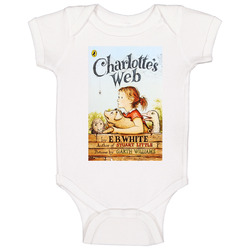 Charlotte's Web Classic Children's Storybook Cover Baby One Piece Charlotte's Web Classic Children's Storybook Cover Baby One Piece
