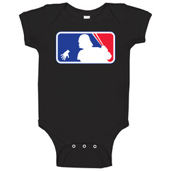 National Baseball Parody Darth Vader Hand Chop Baby One Piece National Baseball Parody Darth Vader Hand Chop Baby One Piece