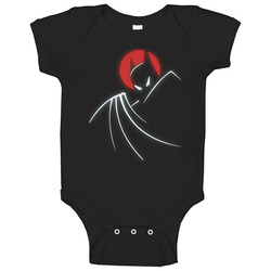 Batman Animated Series Silhouette Baby One Piece