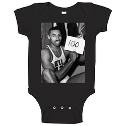 Wilt Chamberlain 100 Basketball Baby One Piece