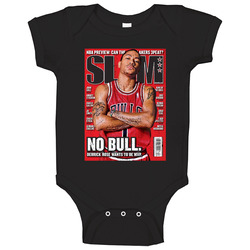 Slam Magazine Issue 143 Derrick Rose Popular Basketball Magazine Grunge Look Baby One Piece