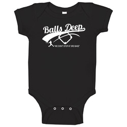 Balls Deep We Dont Stop At Third Base Funny Baseball Players Baby One Piece Balls Deep We Dont Stop At Third Base Funny Baseball Players Baby One Piece