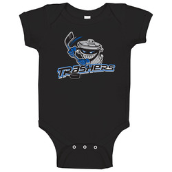 Danbury Trashers Uhl Hockey Team Black Baby One Piece Danbury Trashers Uhl Hockey Team Black Baby One Piece