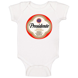Presidente Beer Retro Brewery Brew Label Baby One Piece