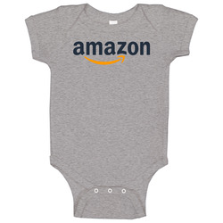 Amazon Online Marketplace Nasdaq Company Logo Employee Fan Raglan Baby One Piece Amazon Online Marketplace Nasdaq Company Logo Employee Fan Raglan Baby One Piece