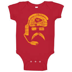 Andy Reid Kansas City Football Fan Distressed Baby One Piece Andy Reid Kansas City Football Fan Distressed Baby One Piece
