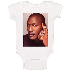 Michael Jordan Basketball Rings Photo Baby One Piece