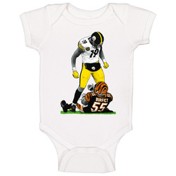 Juju Pittsburgh Football Standing Over Burfict Baby One Piece Juju Pittsburgh Football Standing Over Burfict Baby One Piece