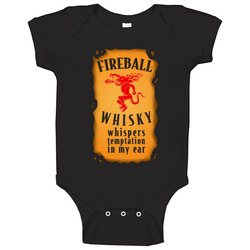 Fireball Whisky Cool Logo Party Booze Baby One Piece