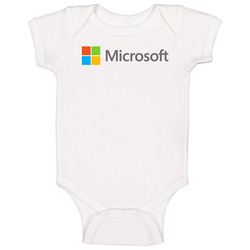 Microsoft Corporation Nasdaq Company Logo Employee Fan Baby One Piece Microsoft Corporation Nasdaq Company Logo Employee Fan Baby One Piece