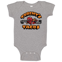 Torchy's Tacos Tex Mex Grill Mexican Food Restaurant Logo Baby One Piece Torchy's Tacos Tex Mex Grill Mexican Food Restaurant Logo Baby One Piece