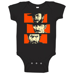 The Good The Bad And The Ugly Silhouette Western Movie Fan Baby One Piece The Good The Bad And The Ugly Silhouette Western Movie Fan Baby One Piece