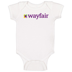 Wayfair Nasdaq Company Logo Employee Fan Baby One Piece Wayfair Nasdaq Company Logo Employee Fan Baby One Piece
