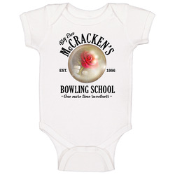 Big Ern Mccracken Bowling School Kingpin Retro 90s Movie Logo Fan Baby One Piece Big Ern Mccracken Bowling School Kingpin Retro 90s Movie Logo Fan Baby One Piece