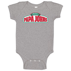 Papa John's Restaurant Foodie Tour Brand Logo Fan Baby One Piece Papa John's Restaurant Foodie Tour Brand Logo Fan Baby One Piece