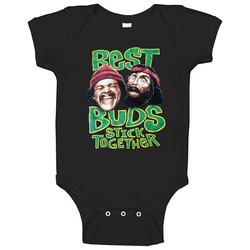 Best Buds Stick Together Funny Cheech And Chong Stoner Movie Fan Baby One Piece Best Buds Stick Together Funny Cheech And Chong Stoner Movie Fan Baby One Piece