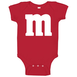 M&m Chocolate Logo Red Halloween Costume Baby One Piece M&m Chocolate Logo Red Halloween Costume Baby One Piece