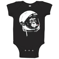 Astronaut monkey t-shirt funny tee smoking Baby One Piece Astronaut monkey t-shirt funny tee smoking Baby One Piece