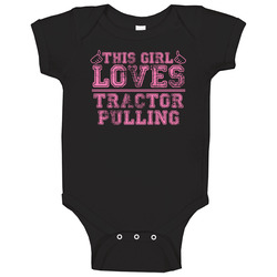 This Girl Thumbs Tractor Pulling Favorite Sport Baby One Piece This Girl Thumbs Tractor Pulling Favorite Sport Baby One Piece