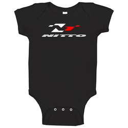 Nitto Tires Racing Wheels Street Track Logo Baby One Piece