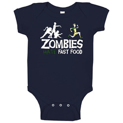 Zombies Hate Fast Food Baby One Piece Zombies Hate Fast Food Baby One Piece