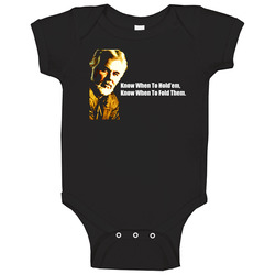 Fold Them Poker Kenny Rogers Country Music Black Baby One Piece Fold Them Poker Kenny Rogers Country Music Black Baby One Piece