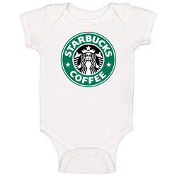 Starbucks Coffee White Women's Baby One Piece Starbucks Coffee White Women's Baby One Piece