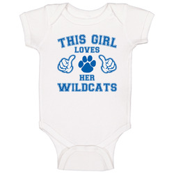 This Girl Loves Her Kentucky Wildcats Basketball Baby One Piece This Girl Loves Her Kentucky Wildcats Basketball Baby One Piece