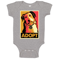 Adopt Dog Animal Lover Underwood Peta Baby One Piece Adopt Dog Animal Lover Underwood Peta Baby One Piece