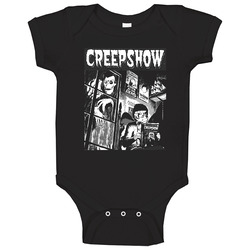 Creepshow Horror On Black Baby One Piece Creepshow Horror On Black Baby One Piece