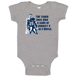 Tim Tebow Football Connect Four Quote Baby One Piece Tim Tebow Football Connect Four Quote Baby One Piece