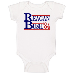 Reagan Bush 84 Campaign Politics Republican Baby One Piece Reagan Bush 84 Campaign Politics Republican Baby One Piece
