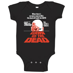 George Romero Dawn Of The Dead 1978 Movie Baby One Piece George Romero Dawn Of The Dead 1978 Movie Baby One Piece