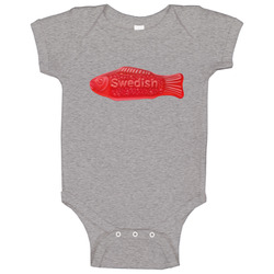 Swedish Fish 80's Retro Candy Baby One Piece Swedish Fish 80's Retro Candy Baby One Piece