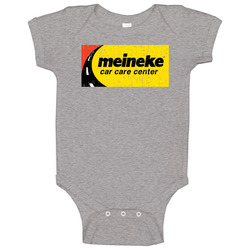 Meineke Automobile Car Truck Motorcycle Auto Parts Cool Distressed Style Brand Logo Emblem Baby One Piece
