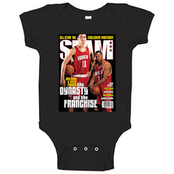 Slam Magazine Issue 69 Yao Ming Steve Francis Popular Basketball Magazine Grunge Look Baby One Piece Slam Magazine Issue 69 Yao Ming Steve Francis Popular Basketball Magazine Grunge Look Baby One Piece