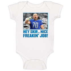 Hey Skip Nice Freakin Job Dan Skipper White Baby One Piece Hey Skip Nice Freakin Job Dan Skipper White Baby One Piece
