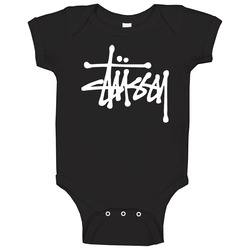 Stussy Basic Awesome Tee Ladies And Men's Baby One Piece Stussy Basic Awesome Tee Ladies And Men's Baby One Piece