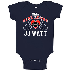 This Girl Loves Jj Watt Houston Football Player Sports Fan Heart Baby One Piece This Girl Loves Jj Watt Houston Football Player Sports Fan Heart Baby One Piece