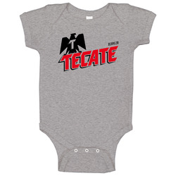 Tecate Cerveza Mexican Golden Lager Beer Lovers Baseball Raglan Baby One Piece