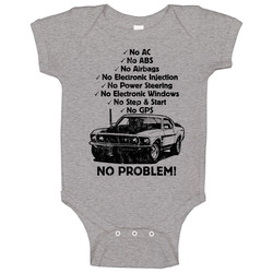 1969 Ford Boss 302 Mustang No Problem Vintage Car Baby One Piece 1969 Ford Boss 302 Mustang No Problem Vintage Car Baby One Piece