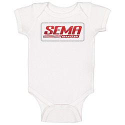 Sema Show Auto Automobile Car Truck Motorcycle Parts Cool Distressed Style Brand Logo Emblem Baby One Piece