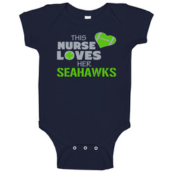 This Nurse Loves Her Seahawks Football T Shirt - Seattle Seahawks Team Colors Baby One Piece This Nurse Loves Her Seahawks Football T Shirt - Seattle Seahawks Team Colors Baby One Piece