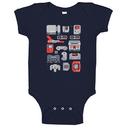 Nintendo Vintage Classic Retro Nes System Controllers Video Game Baby One Piece Nintendo Vintage Classic Retro Nes System Controllers Video Game Baby One Piece