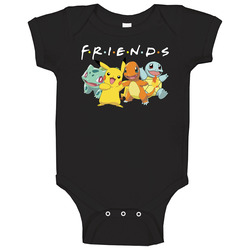 Pokemon Friends Pikachu Charmander Squirtle Bulbasaur Kids Tv Show Cartoon Baby One Piece