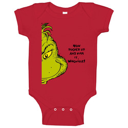 Now Pucker Up And Kiss It, Whoville The Grinch Face Movie Quote Baby One Piece Now Pucker Up And Kiss It, Whoville The Grinch Face Movie Quote Baby One Piece