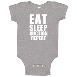 Eat Sleep Auction Repeat Auctioneer Occupation Baby One Piece Eat Sleep Auction Repeat Auctioneer Occupation Baby One Piece