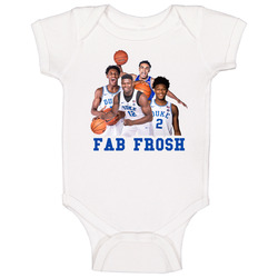 Duke Fab Frosh Zion Williamson Tre Jones Rj Barrett Cam Reddish Basketball Baby One Piece Duke Fab Frosh Zion Williamson Tre Jones Rj Barrett Cam Reddish Basketball Baby One Piece